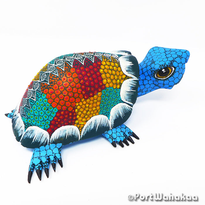 Oaxaca Mexico Alebrijes for Sale Austin TX Chicory Blue Sea Turtle Artist - Tribus Mixes Carving Medium, Oaxaca City, Reptile, Tortuga, Turtle