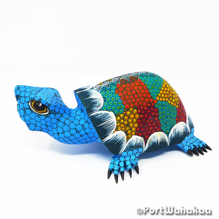 Oaxaca Mexico Alebrijes for Sale Austin TX Chicory Blue Sea Turtle Artist - Tribus Mixes Carving Medium, Oaxaca City, Reptile, Tortuga, Turtle