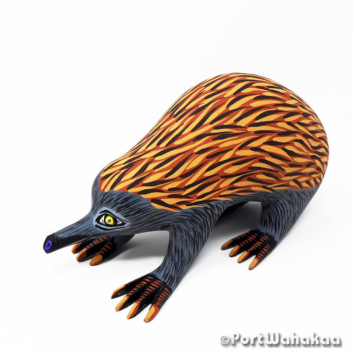 Echidnas Copal Wood Oaxacan Alebrije Carvings for Sale Texas Artist - Eleazar Morales Arrazola, Carving Medium Large, porcupine