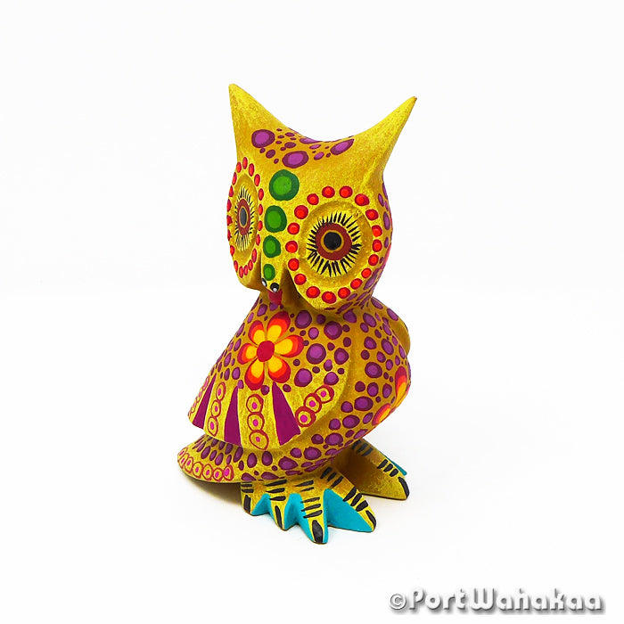 Sierra Sur Owl Alebrije Supernatural Austin Texas Artist - Jose Olivera Carving Small, Owl, San Martin Tilcajete