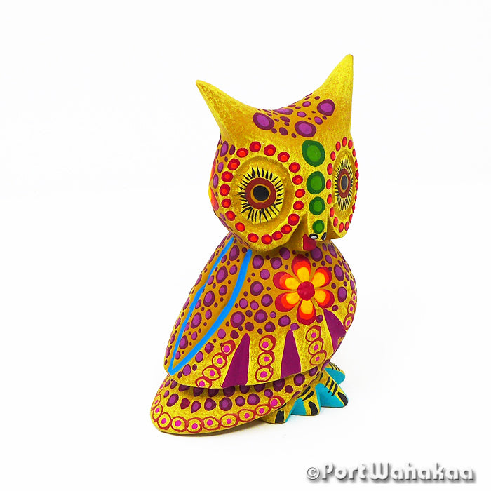 Sierra Sur Owl Alebrije Supernatural Austin Texas Artist - Jose Olivera Carving Small, Owl, San Martin Tilcajete