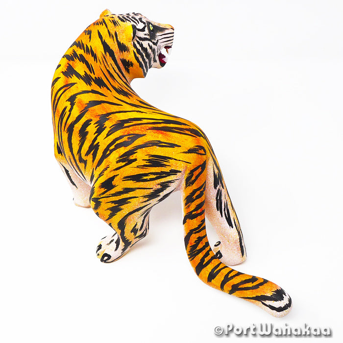 Oaxacan Wood Carvings for Sale Texas Empyreal Tiger Artist - Eleazar Morales Arrazola, Carving Large, Panthera, Tiger