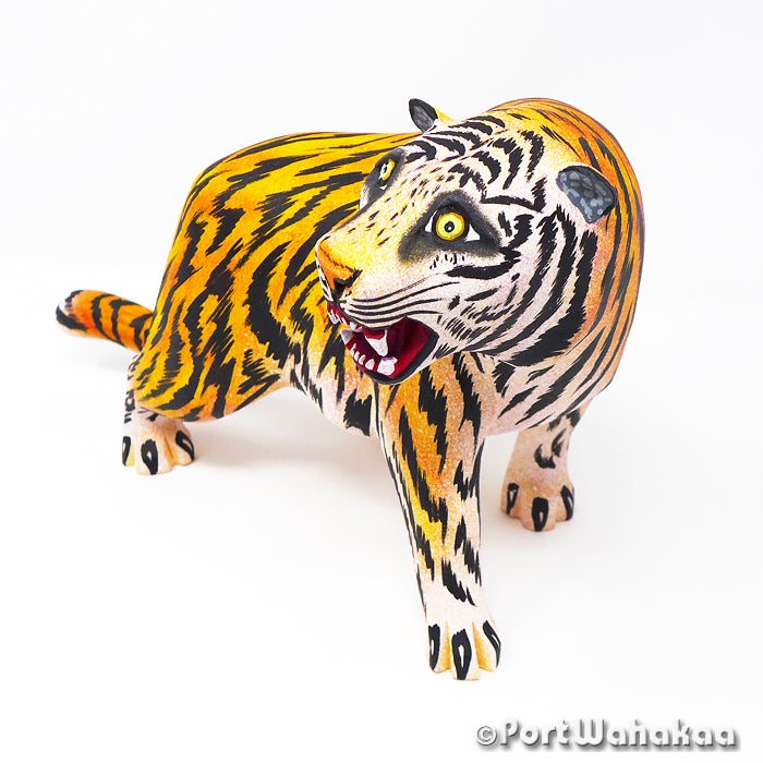 Oaxacan Wood Carvings for Sale Texas Empyreal Tiger Artist - Eleazar Morales Arrazola, Carving Large, Panthera, Tiger