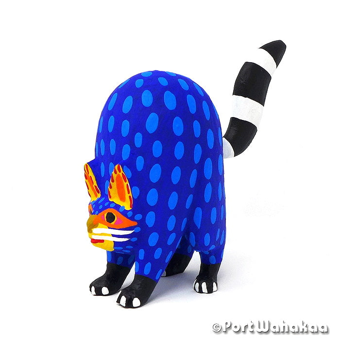 Japanamae Cat Copal Alebrije Oaxacan Wood Carvings for Sale Texas Artist - Armando Jimenez Arrazola, Carving Medium, Carving Small Medium, Cat, Gato