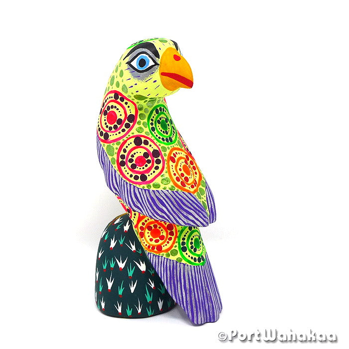 Parakeet Copal Alebrije Oaxacan Wood Carvings for Sale Texas Austin Artist - Yesenia Silvia Hernandez Arrazola, Avia, Bird, Carving Medium, Parrot