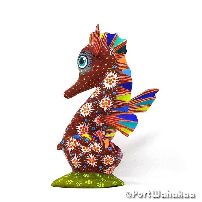 Yesenia Sea Horse Folk Art Oaxacan Alebrije for Sale Austin Texas Artist - Yesenia Silvia Hernandez Arrazola, Caballo Del Mar, Carving Small Medium, Sea Horse