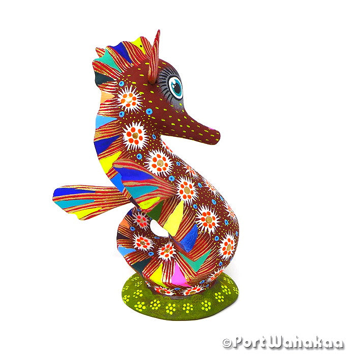 Yesenia Sea Horse Folk Art Oaxacan Alebrije for Sale Austin Texas Artist - Yesenia Silvia Hernandez Arrazola, Caballo Del Mar, Carving Small Medium, Sea Horse