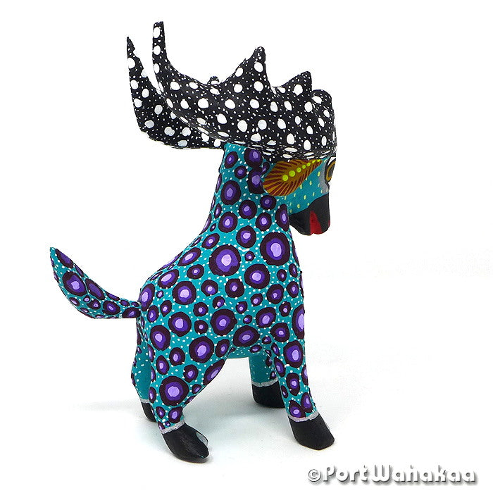 Avalon Deer Oaxacan Wood Carvings Zapotec Alebrijes Austin Animales Artist - Yesenia Silvia Hernandez Arrazola, Carving Small Medium, Deer, Venado