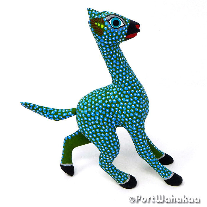 Prancing Alpaca Copal Alebrije Oaxacan Wood Carvings for Sale Texas Artist - Rocio Hernandez Alpaca, Arrazola, Carving Small Medium, Vicuna