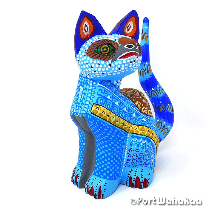 Margarito Rodriguez Refresca Cat Oaxacan Alebrije Art for Sale Texas Artist - Margarito Rodriguez Arrazola, Carving Medium Large, Cat, Gato, Panthera