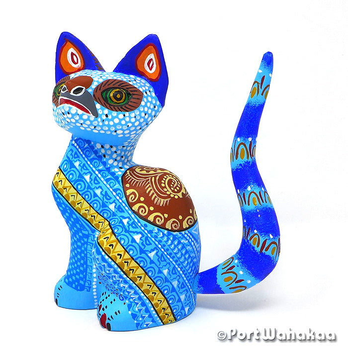 Margarito Rodriguez Refresca Cat Oaxacan Alebrije Art for Sale Texas Artist - Margarito Rodriguez Arrazola, Carving Medium Large, Cat, Gato, Panthera