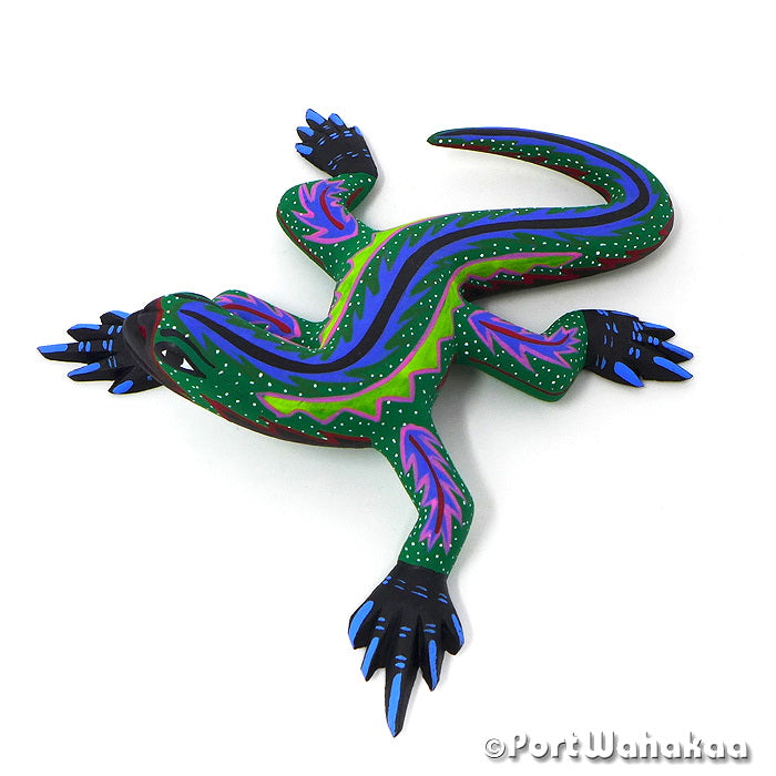 Larimar Lizard Copal Alebrije Oaxaca for Sale Austin Port Wahakaa Artist - Mauricio Ramirez Arrazola, Carving Small, Iguana, Lizard