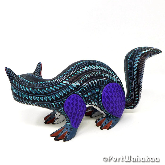 Oaxacan Carving Izapa Squirrel Artist - Lauro Ramirez & Griselda Morales