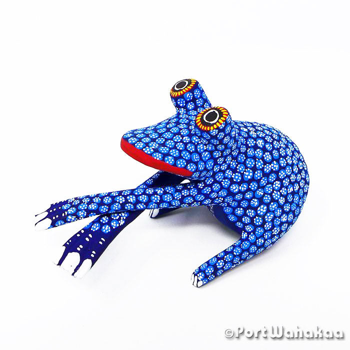 Cosmic Austin Texas Rigel Rana Port Wahakaa Alebrije Artist - Rocio Hernandez Arrazola, Carving Small, Frog, Rana