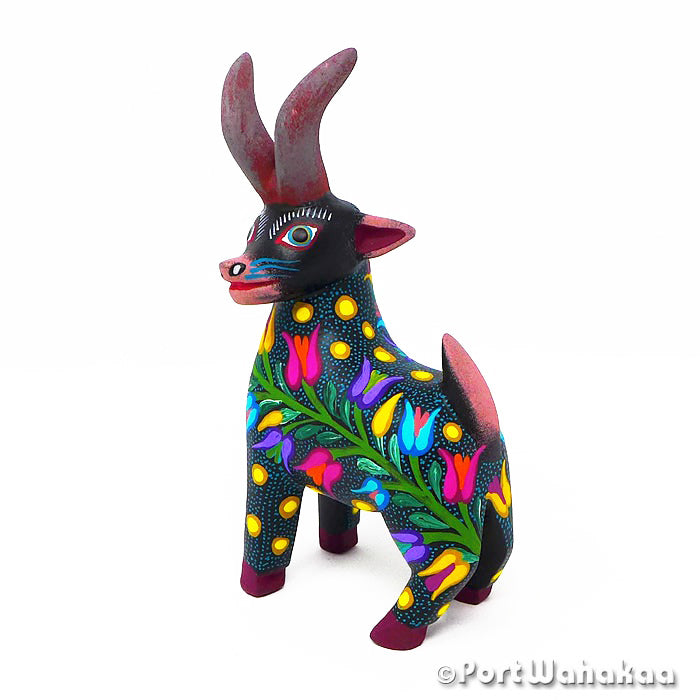 Iota Goat Copal Wood Alebrije Oaxacan Carvings for Sale Texas Artist - Jose Olivera Cabra, Carving Small, Goat, San Martin Tilcajete