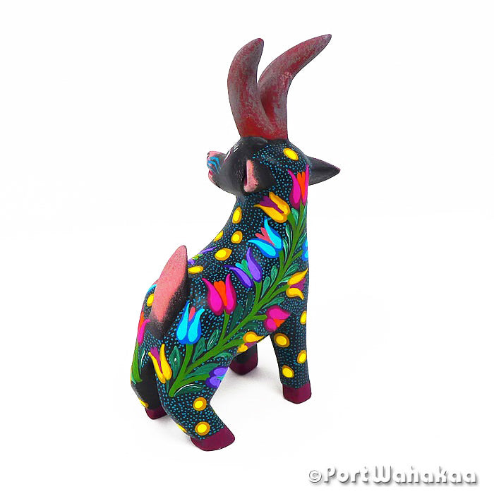 Iota Goat Copal Wood Alebrije Oaxacan Carvings for Sale Texas Artist - Jose Olivera Cabra, Carving Small, Goat, San Martin Tilcajete