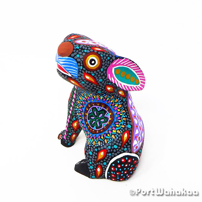 Margarito Rodriguez Tessellated Hare Alebrije Austin Texas Port Wahakaa Artist - Margarito Rodriguez Arrazola, Carving Small, Conejo, Hare, Rabbit