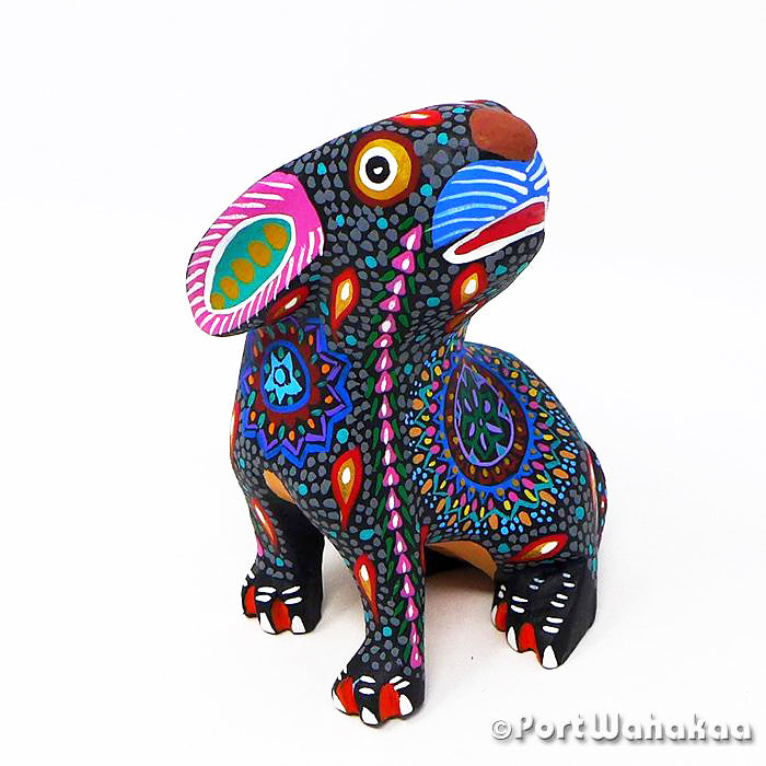 Margarito Rodriguez Tessellated Hare Alebrije Austin Texas Port Wahakaa Artist - Margarito Rodriguez Arrazola, Carving Small, Conejo, Hare, Rabbit