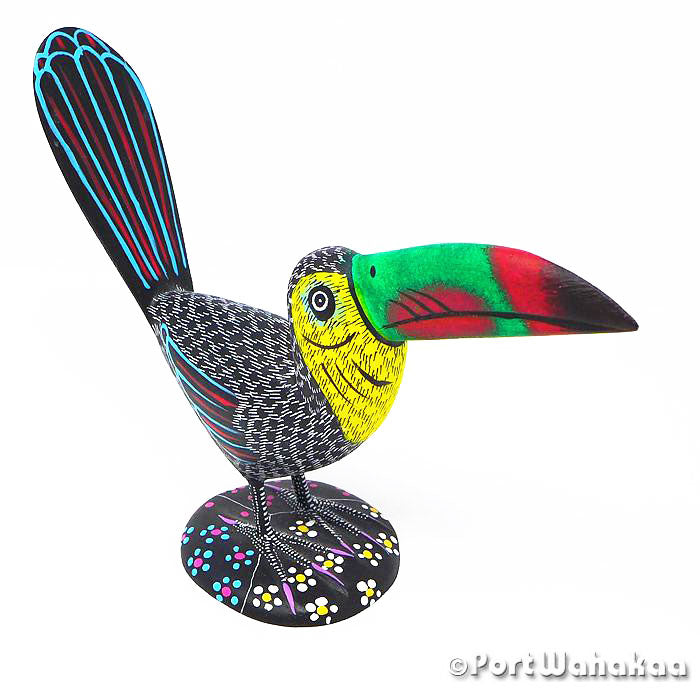 Toucan Blas Austin Texas Oaxaca Carvings Artist - Javier Blas Aves, Avia, Bird, Carving Medium, San Pedro Cajonos, Toucan