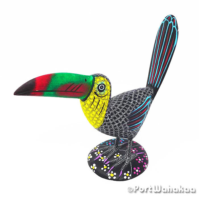 Toucan Blas Austin Texas Oaxaca Carvings Artist - Javier Blas Aves, Avia, Bird, Carving Medium, San Pedro Cajonos, Toucan