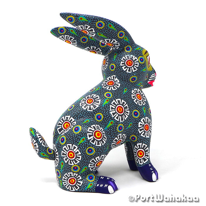 Tonameca Rabbit Port Wahakaa Austin Alebrije Texas Artist - Yesenia Castro Arrazola, Carving Medium, Conejo, Rabbit