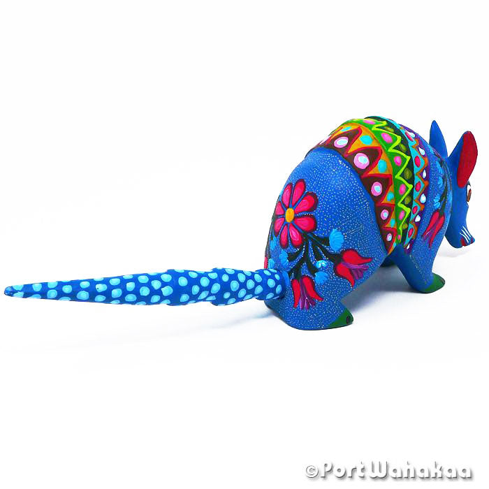 Pasque Armadillo Austin Texas Alebrije Port Wahakaa Artist - Jose Olivera Armadillo, Carving Medium, San Martin Tilcajete