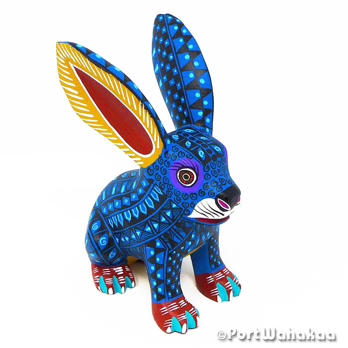 Chatino Rabbit Alebrije Oaxaca Mexico Alebrijes for Sale Austin TX Artist - Lauro Ramirez & Griselda Morales Arrazola, Carving Medium, Conejo, Rabbit