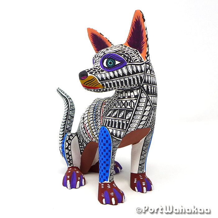Hueso Dog Zapotec Mythology Figurines Artwork Alebrijes Austin Texas Artist - Lauro Ramirez & Griselda Morales Arrazola, Carving Medium, Dog, Perro