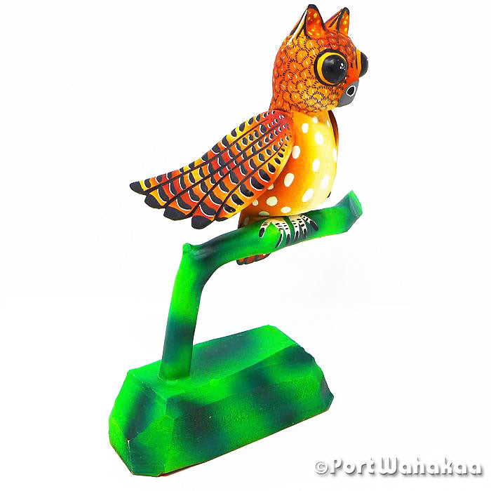 Desert Owl Austin Texas Alebrije Port Wahakaa Artist - Fidel Blas Buho, Carving Medium, Owl, San Pedro Cajonos