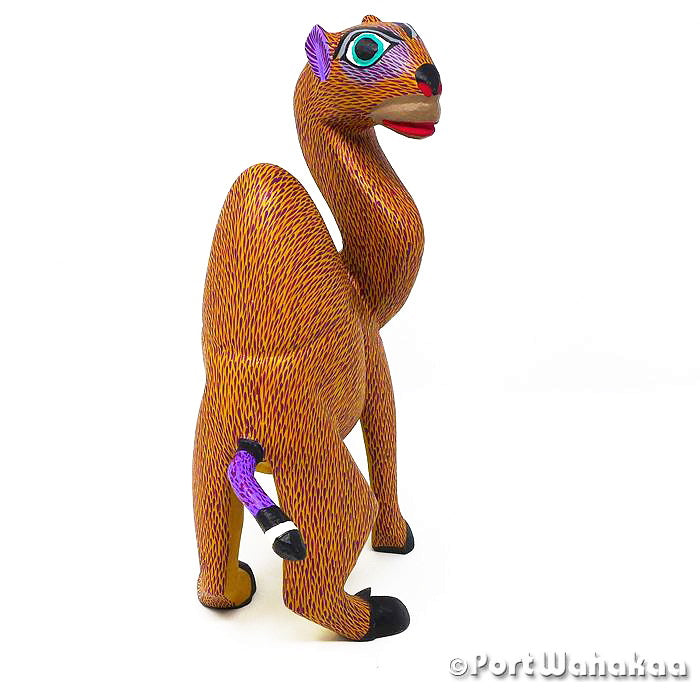 Curvy Camel Copal Wood Oaxacan Alebrije Carving for Sale Texas Artist - Rocio Hernandez Arrazola, Camel, Carving Large