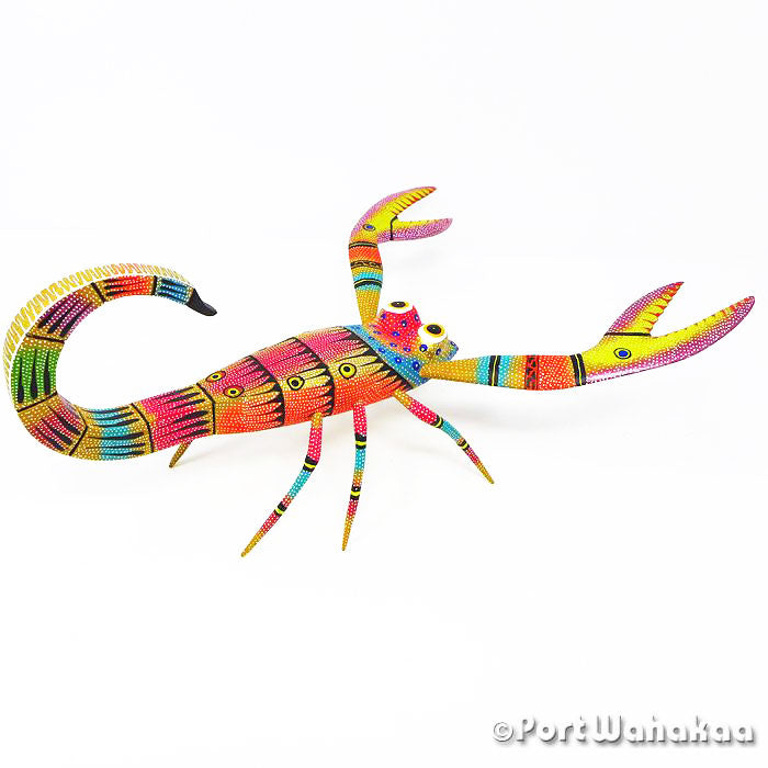 Scorpion Alebrije Copal Wood Oaxacan Alebrije Carvings for Sale Texas Artist - David Blas alacran, Carving Large, Insect, San Pedro Cajonos, scorpion