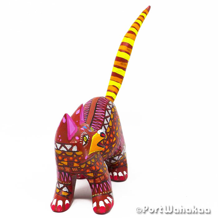 Oaxaca Mexico Alebrijes for Sale Austin TX Diamond Cat Artist - Zeny Fuentes Cat, Gato, Panthera, San Martin Tilcajete