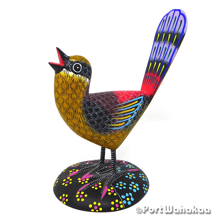 Vireo Pajaro Blas Bird Ocote Alebrije Oaxacan Animals for Sale Austin Artist - Javier Blas avias, birds, Carving Medium, Pajaro, San Pedro Cajonos