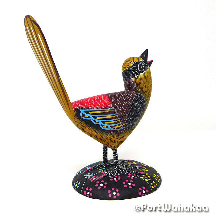 Vireo Pajaro Blas Bird Ocote Alebrije Oaxacan Animals for Sale Austin Artist - Javier Blas avias, birds, Carving Medium, Pajaro, San Pedro Cajonos