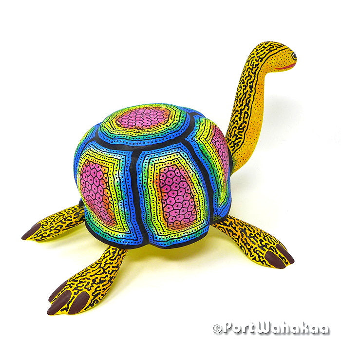 Dorado Tortuga Oaxaca Mythology Animal Figurine Carving For Sale Texas Artist - Raul and Viviana Blas Ocote, San Pedro Cajonos, Tortuga, Turtle