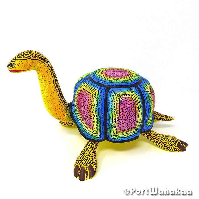 Dorado Tortuga Oaxaca Mythology Animal Figurine Carving For Sale Texas Artist - Raul and Viviana Blas Ocote, San Pedro Cajonos, Tortuga, Turtle