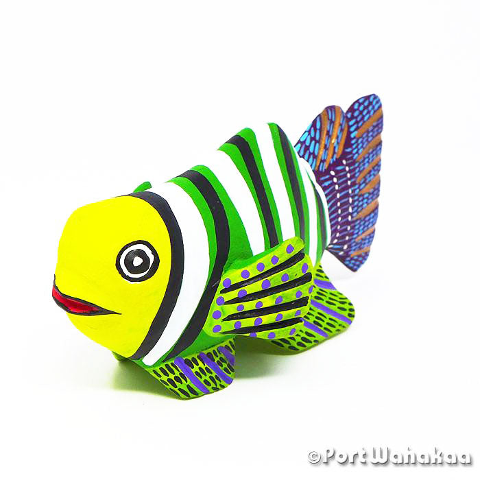 Margarito Rodriguez Clown Fish Oaxacan Art Copal for Sale Austin Texas Artist - Margarito Rodriguez Carving Medium, Fish, Pescado, Pez