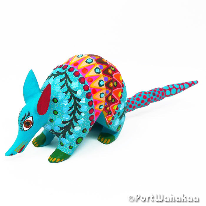 Juniper Armadillo Copal Wood Alebrije Oaxacan Carvings for Sale Texas Artist - Jose Olivera Armadillo, Carving Small, San Martin Tilcajete