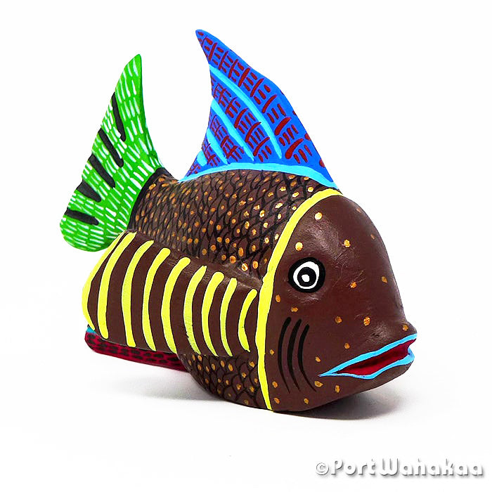 Margarito Rodriguez Grouper Oaxacan Wood Carving for Sale Austin Texas Artist - Margarito Rodriguez Arrazola, Carving Medium, Fish, Pescado, Pez