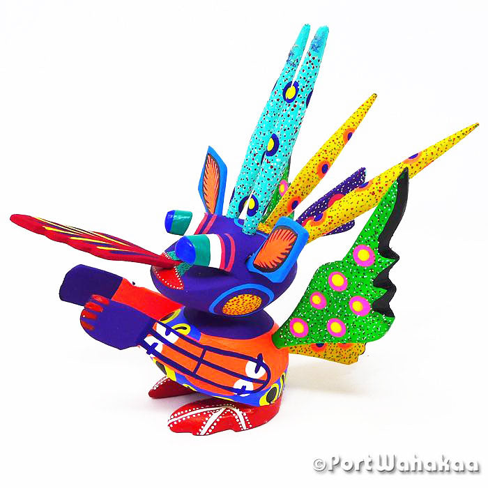 Oaxacan Wood Carvings for Sale Texas Marciano Alebrije Alien Artist - Carmelo Sosa Alebrige, Alebrije, Alien, Carving Medium, Marciano, San Martin Tilcajete