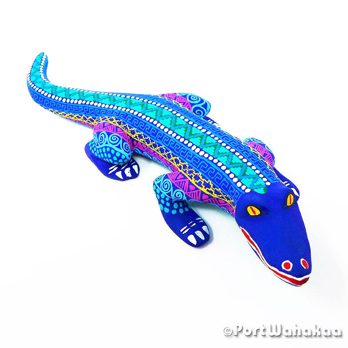 Margarito Rodriguez Alligator Copal Wood Alebrije Oaxaca for Sale Artist - Margarito Rodriguez alligator, Arrazola, Carving Small, Crocodile, Reptile