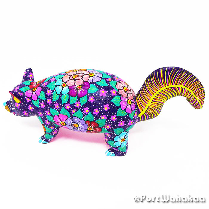 Oaxacan Wood Carvings for Sale Texas Squirrel Figurine Artist - Maria Jimenez Ojeda Ardilla, Carving Medium, San Martin Tilcajete, Squirrel