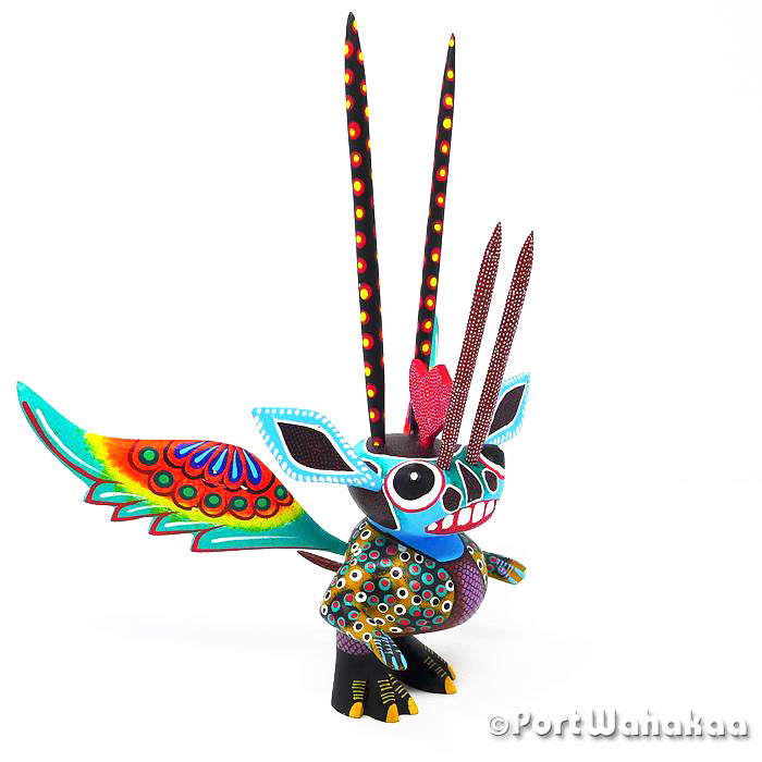 Martian Alien Oaxaca Mexico Alebrijes Wood Carvings for Sale Austin TX Artist - Blas Family Alebrige, Alebrije, Alien, Carving Medium, Marciano, Monster, San Pedro Cajonos