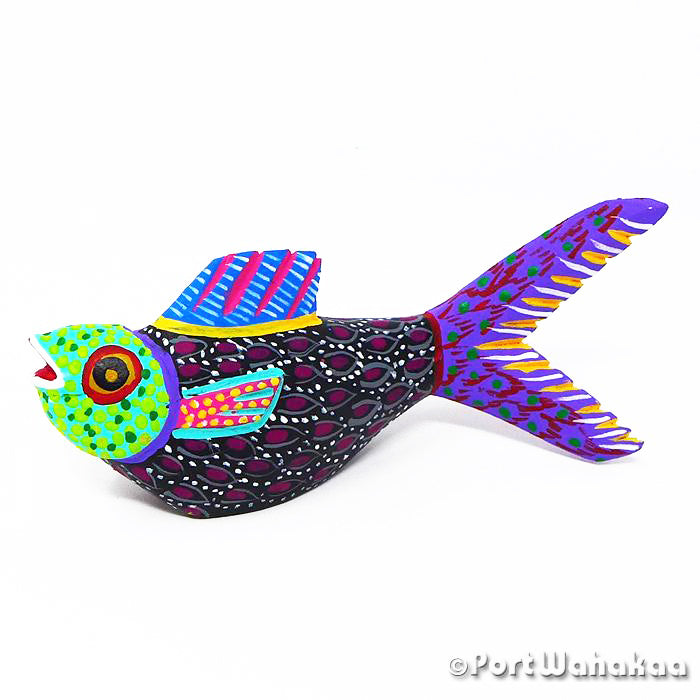 Minnow Fish Folk Art Oaxacan Carvings for Sale Austin Texas Artist - Margarito Rodriguez Arrazola, Carving Small, Fish, Pescado, Pez