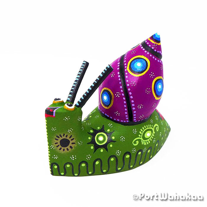 Austin Texas Garden Snail Oaxaca Mexico Alebrije Wood Carving for Sale Artist - Roberta Angeles Caracol, Caracole, Carving Small, San Martin Tilcajete, Snail