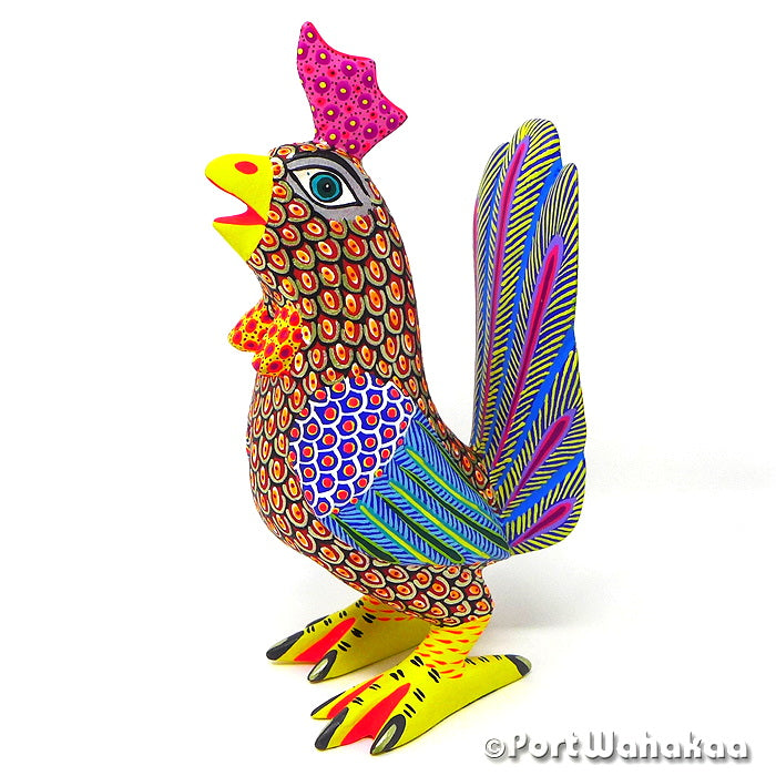 Tzotzils Rooster Austin Texas Alebrijes Oaxaca Carving Artist - Yesenia Castro Arrazola, Carving Medium, Gallo, Rooster