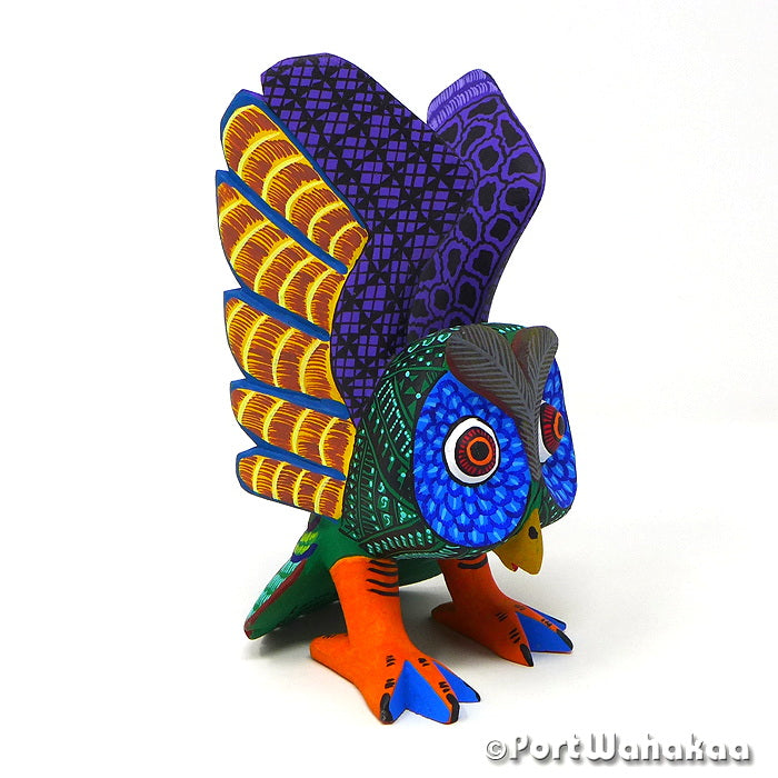 Intrinsic Owl Zapotec Mythology Figurines Art Alebrijes Austin Texas Artist - Lauro Ramirez & Griselda Morales Arrazola, Buho, Carving Medium, Owl