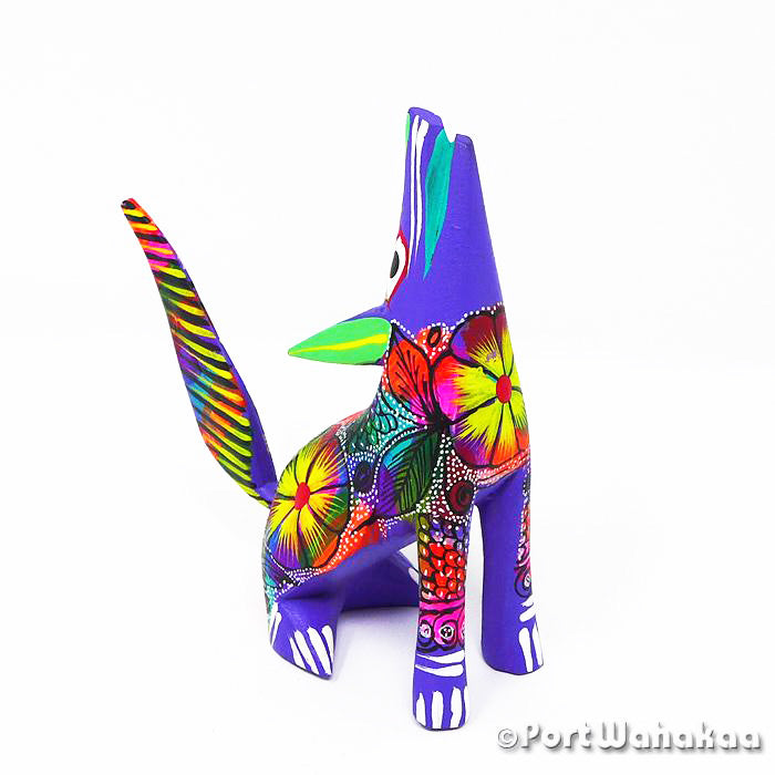 Social Coyote Alebrije Oaxaca Carving Austin Texas Artist - Antonio Fuentes Carving Small, Coyote, Lobo, San Martin Tilcajete, Wolf, Zorro