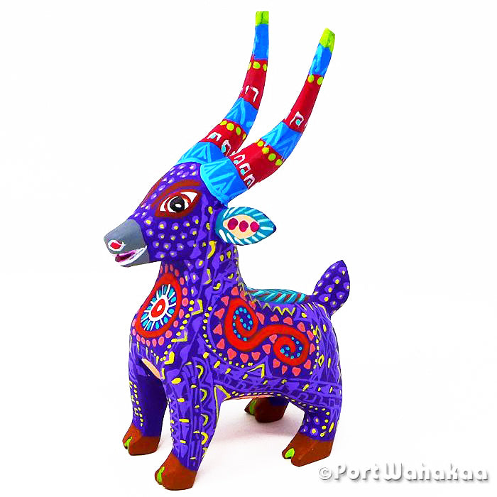 Margarito Rodriguez Grape Goat Austin Texas Port Wahakaa Alebrije Artist - Margarito Rodriguez Antelope, Arrazola, Cabra, Carving Small, Gazelle, Goat, Venado