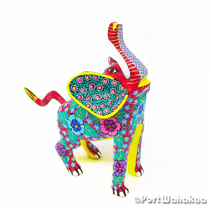 Celebrating Elephant Austin Texas Animalito Oaxaca Carvings Artist - Candido Jimenez Carving Small, Elephant, San Martin Tilcajete